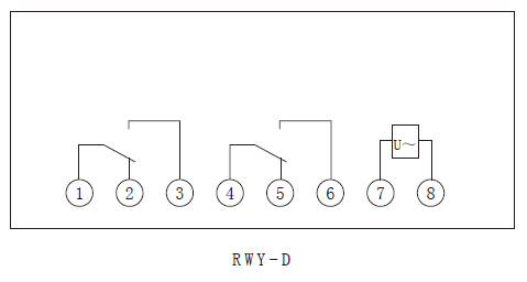 RWY-D系列电压继电器内部接线图