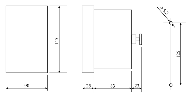 DZ-414外形及开孔尺寸图