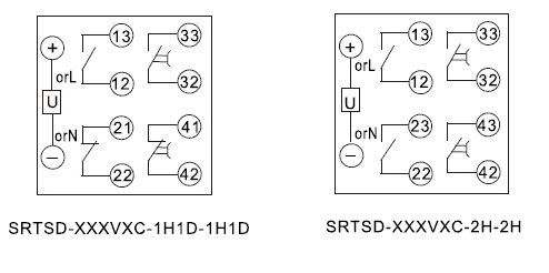 SRTSD-220VDC-1H1D-1H1D内部接线图