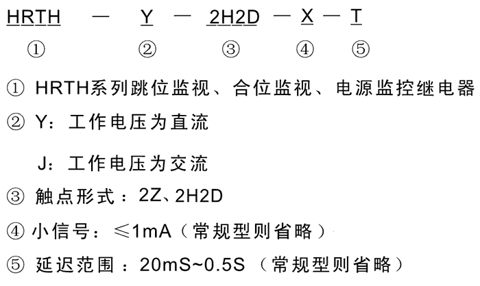 HRTH-Y-2H2D-X-T型号及其含义