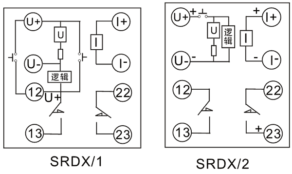 SRDX-1-220VDC/110VDC内部接线图